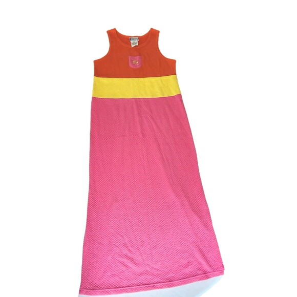 Delicates Spa Y2K Maxi Dress NWT 2004 Colorblock  Sleeveless Boho Summer Dress S - Picture 6 of 14